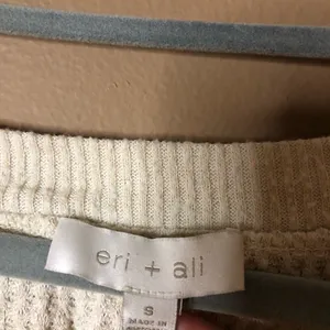 Anthropologie Eri +‎ Ali Waffle Thermal Sweater Cream Ivory Size Small thumbnail 3