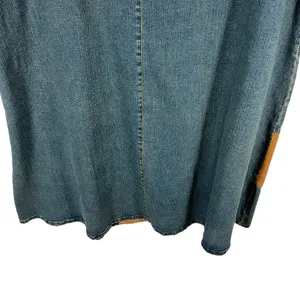 Vintage Y2K Jukebox Blue‎ Brown Maxi Skirt Velvet Boho Size 1X thumbnail 4