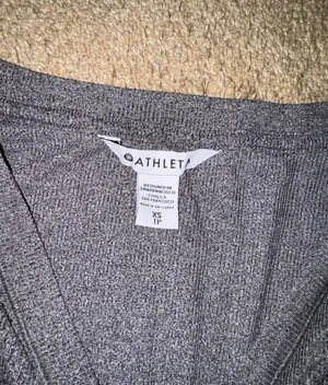 Athleta Gray Long-Sleeve Henley Top - Women XS thumbnail 2