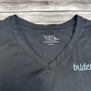 Time and Tru Women's Bridesbabe Tee Black Light Blue Medium Wedding Shirt thumbnail 4