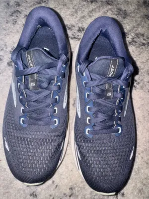 Brooks Navy and White Running Sneakers thumbnail 2