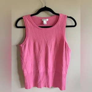 HAROLDS Womens Pink Ribbed Knit Sleeveless Sweater Tank Top Size‎ M thumbnail 3