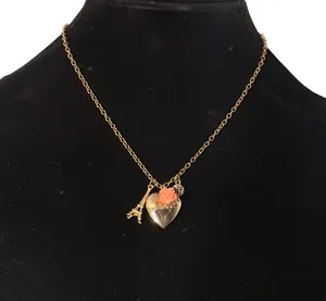 Set of two BFF heart locket charm necklaces thumbnail 1