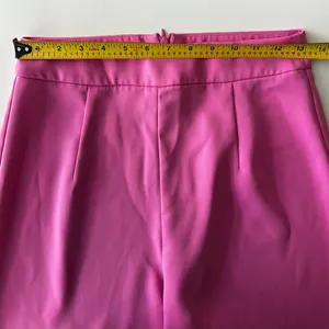Saskia High Rise Wide Leg Satin Trouser Pants light pink S thumbnail 6