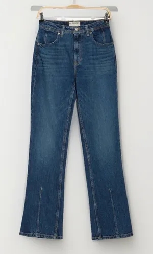 NEW Free People CRVY Starlight Straight Leg Blue Jeans Western Rodeo Sz 24‎ $128 thumbnail 1