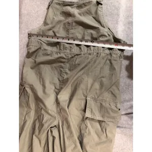 Hunter & Brown Cargo Overalls Womens XL Olive Green Wide Leg Cotton HBP421 thumbnail 4