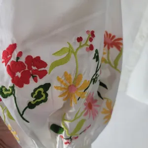 Kate Spade White Floral Embroidered Gathered Puff Sleeve Blouse Shirt Sz 6 NWOT thumbnail 12