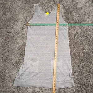 Transit par-such Knit Dress Women 1 Grey Excellent Linen Blend V-Neck Italy Z353 thumbnail 6