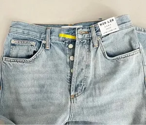 Topshop Asos Kort Petite Size 6/28 High Waist Wide Leg Light Blue Denim Jeans thumbnail 1