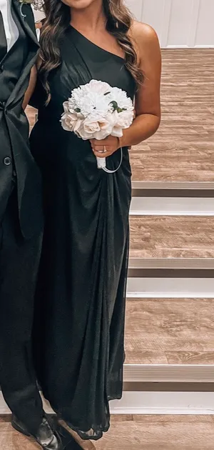 Azazie Brooke Dress Black thumbnail 5