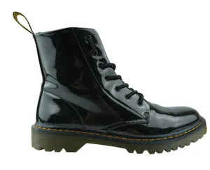 Dr‎ Martens Luana Combat Boots Womens 10 Black Patent Leather Glitter Sparkle thumbnail 1
