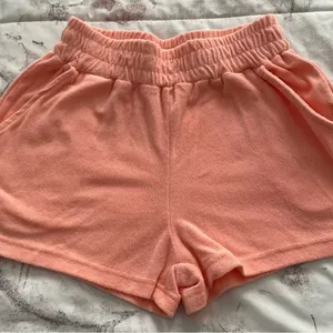 Forever 21 orange athletic cotton paperbag athleisure shorts, size XS loungewear thumbnail 6