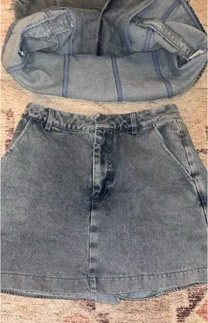 Entro denim vest, and skort set  thumbnail 2