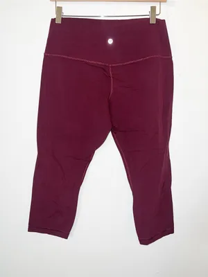 Lululemon Align Women’s High-Waist Burgundy 21” Crop Leggings thumbnail 5