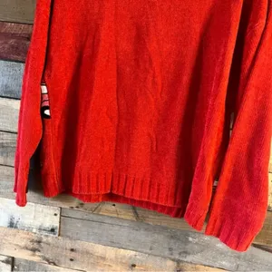 Coldwater Creek Red Christmas Tree Car‎ Sweater Size Small thumbnail 8