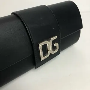 Dolce and Gabbana Vintage 90's Crystal Logo Sunglasses Case Black CASE ONLY thumbnail 6