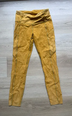 Lululemon Fast and Free High-Rise Ice Wash Spiced Bronze Leggings 6 thumbnail 1