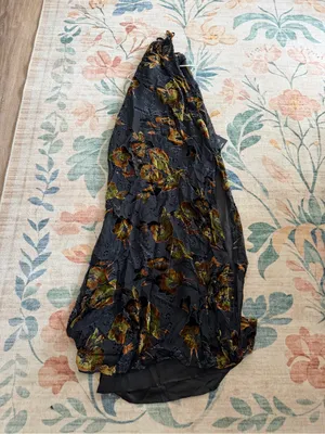 Lulu's Ethereal Entrance Black Velvet Burnout One-Shoulder Maxi Dress thumbnail 5