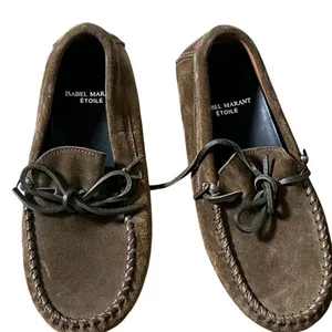Isabel Marant Étoile Women's Suede Loafers Brown Size 5.5 Bow Detail thumbnail 4