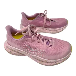 Hoka One One Mach 6 Women’s Running Shoes Pink Yellow Size 7.5 thumbnail 7