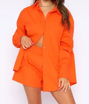White Fox Orange Button Down Shirt thumbnail 2