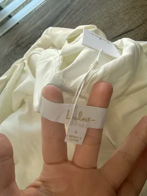 Lulus Dose of Love Ivory Satin Off-the-Shoulder‎ Mermaid Maxi Dress size large thumbnail 7