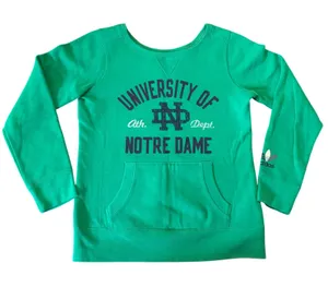 Adidas‎ University of Notre Dame Green Sweatshirt S Collegiate Fighting Irish thumbnail 1