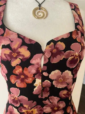 Reformation Women's Laine Pansy Floral Keyhole Maxi Dress US 4 thumbnail 5