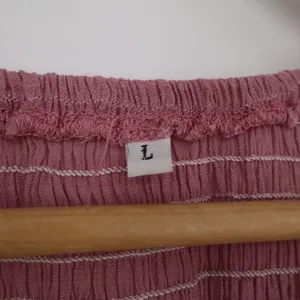 Unbranded Smocked Tiered Midi Dress Dusty Rose Pink Flutter Sleeve Size L thumbnail 2