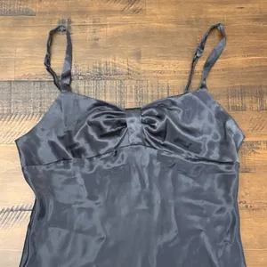 VTG Victoria's Secret Black Satin Lingerie size Small thumbnail 2