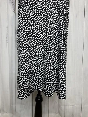 Annalee + Hope Women's Black White Sleeveless Dress Size Large Polka Dot thumbnail 3