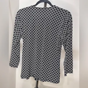Michael Kors Black and White Blouse, Medium thumbnail 6