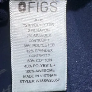 FIGS Zamora Technical Collection Navy Blue Jogger Scrub Pants Women's XL Petite‎ thumbnail 3