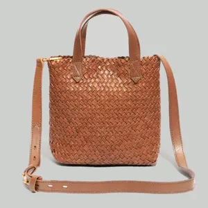 Madewell The Small Transport Crossbody: Woven Leather Edition thumbnail 1