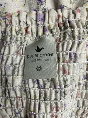 Paper Crane Smocked Floral Blouse- X-Small thumbnail 5
