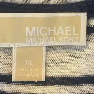 MICHAEL MICHAEL KORS navy and white tank top with rope detail. Size XL. EUC thumbnail 7