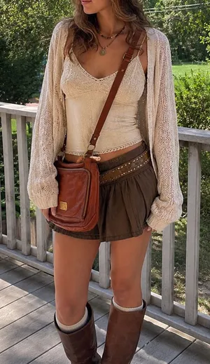 Fossil Long Live Vintage 1954 Brown Leather Crossbody Bag Boho Purse thumbnail 1
