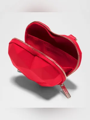 Lululemon NWT Heart Wristlet in Oxford Red with Gold Hardware thumbnail 3