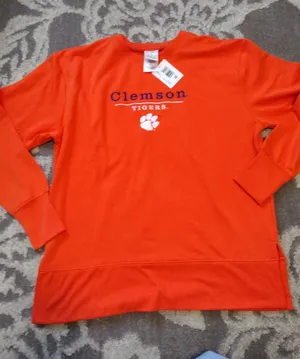 NEW Champion Clemson Tigers Orange Pullover thumbnail 1