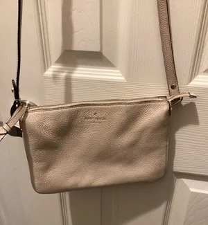 kate spade Pebbled Leather Crossbody in Pale Blush thumbnail 1