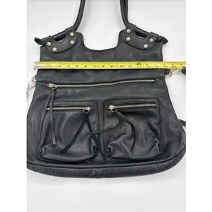 GG Boss Black Leather Large Hobo Bag Vintage Y2K thumbnail 3