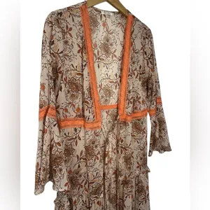 Miss Me Boho Kimono Duster Floral Print thumbnail 3