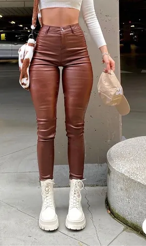 Sammie High Rise Pants Cognac thumbnail 1