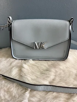 Michael Kors Sylvia Soft Sky Small Flap Leather Crossbody thumbnail 2