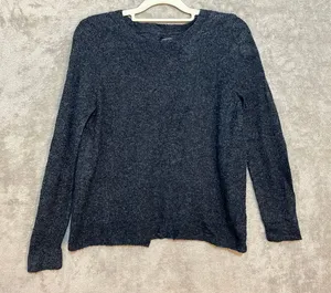 Abercrombie & Fitch Sweater Blue Small Split Back Lagenlook Preppy thumbnail 1