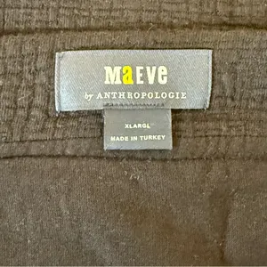 Maeve by Anthropologie Black Textured Tweed Mini Skirt Size XL Twee Career Basic thumbnail 8