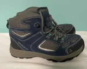 Vasque Leather Upper Hiking Boots Women's Size 5‎ Black And Gray thumbnail 1