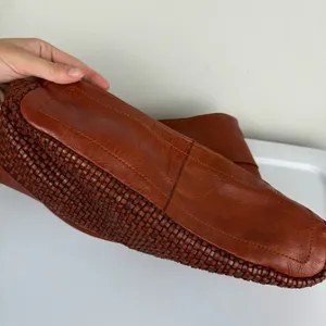 Marta Ponti Leather Woven Hobo Bag Made in Portugal Brown Slouchy thumbnail 10