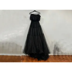 Sherri Hill 56068 Tiered Skirt Sheer Corset Dress Sz 2 Black NWOT thumbnail 3