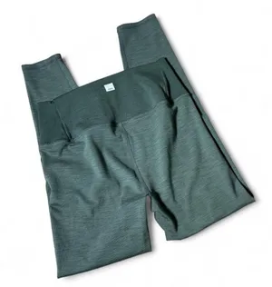 Vuori Ribbed High Rise Leggings Womens Medium Green VW442 Activewear Yoga Pants thumbnail 1
